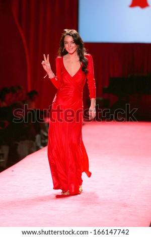 Lindsay Lohan at fashion show for The Heart Truth Red Dress Fall 2006 Collection-Olympus Fashion Week, Bryant Park, New York, Friday, February 03, 2006