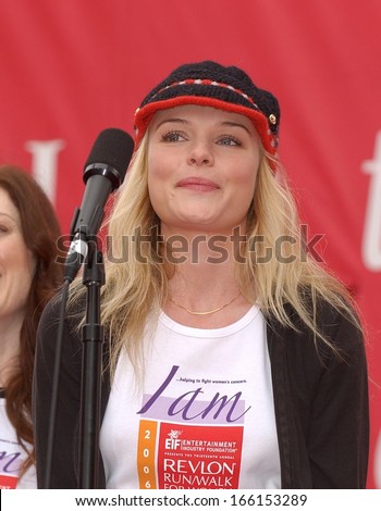 Kate Bosworth attending Entertainment Industry Foundation\'s 13th Annual REVLON RUN/WALK FOR WOMEN, Los Angeles Memorial Coliseum at Exposition Park, Los Angeles, May 13, 2006