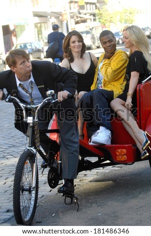 Jack McBrayer, Tina Fey, Tracy Morgan and Jane Krakowski on location for Entetainment Weekly Photoshoot to promote 30 ROCK, Meatpacking District, New York, August 11, 2007