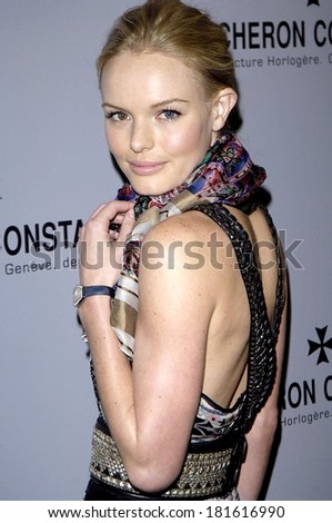 Kate Bosworth, in Etro, at VACHERON CONSTANTIN Watch Brand Launches Platinum Excellence Timepiece Collection in honor of Clive Davis, The XChange, New York, November 13, 2007