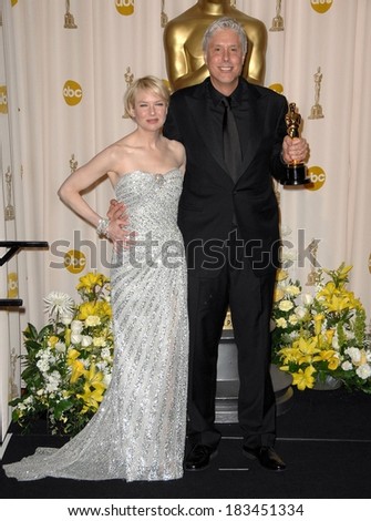 Renee Zellweger Christopher Rouse, winner, Achievement in Film Editing, BOURNE ULTIMATUM, 80th Annual Academy Awards Oscars Ceremony, The Kodak Theatre, Los Angeles, February 24, 2008