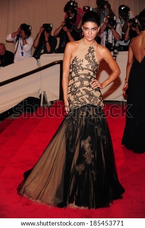 Jessica Szohr, in Versace dress, at American Woman Fashioning a National Identity Benefit Gala Co-Hosted by GAP for the Costume Institute, The Metropolitan Museum of Art, NY May 3, 2010