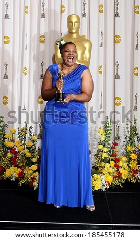 Mo\'Nique, Best Supporting Actress for Precious Based on the Novel Push by Sapphire, 82nd Annual Academy Awards Oscars Ceremony-PRESS ROOM, The Kodak Theatre, Los Angeles March 7, 2010