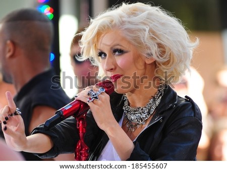 Christina Aguilera at talk show appearance for NBC Today Show Concert with Christina Aguilera, Rockefeller Plaza, New York, NY June 8, 2010