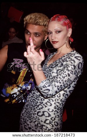 Tony Kanahl and Gwen Stefani, of the band No Doubt, at Vivienne Westwood Red Label Autumn Winter 2000/2001 Fashion Show, NY February 10, 2000