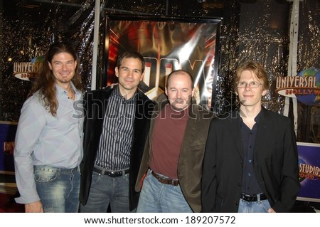 Todd Hollenshead, Kevin Cloud, Tim Willets, John Carmack at DOOM Premiere, Universal Studios Cinema at Universal CityWalk, Los Angeles, CA, October 17, 2005