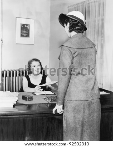 Two Women At An Office Stock Photo 92502310 : Shutterstock