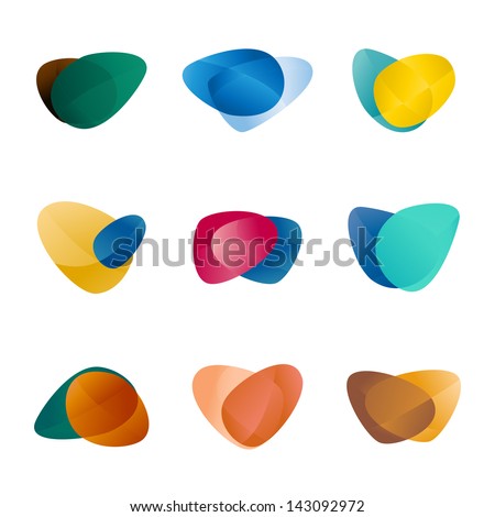 Design triangle, leaves, liver, love heart, circular arrows logo vector template. Speed icon set.You can use in the game, app, communications, electronics, agriculture, or creative design concepts.