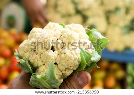 Organic Cauliflower from local market.
