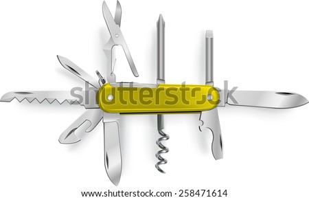 Multi-purpose vector illustration of knife