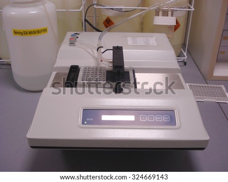 KUALA LUMPUR, MALAYSIA -JUNE 14: Laboratory equipment testing and checking specimens at Lab Department on JUNE 14, 2012 in Kuala lumpur.