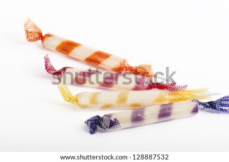 colorful lollipop, on white background