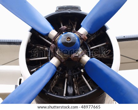 Old Plane Engine With Propeller Stock Photo 48977665 : Shutterstock