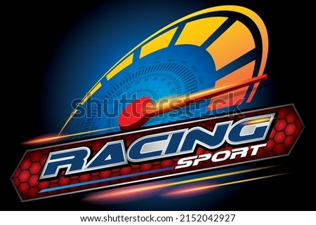 Racing speed logo design concept vector.