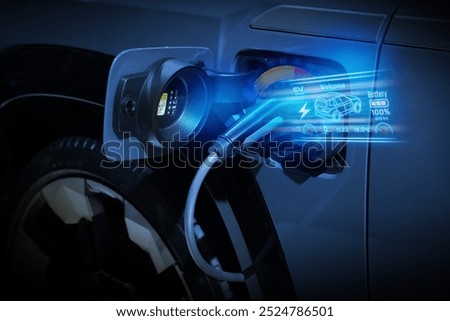 Similar – Image, Stock Photo In the safe car while it’s thundering outside