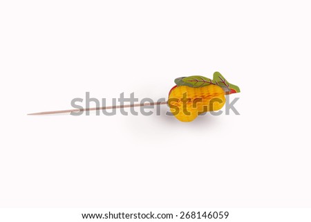 Paper fruits isolated on White background - cocktail decorations