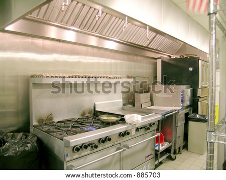 Restaurant Kitchen Line Stock Photo 885703 : Shutterstock