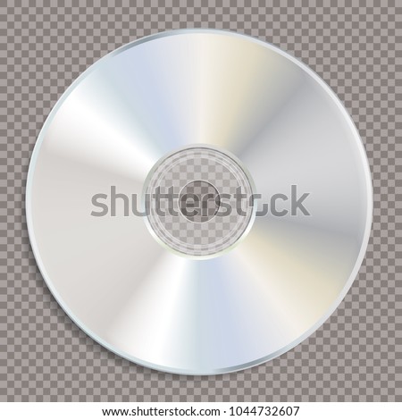 vector realistic illustration of blank CD or DVD disc