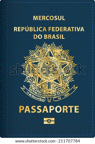 vector Brazilian passport cover