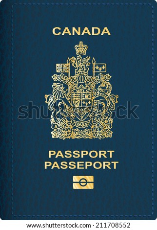 vector Canadian passport cover