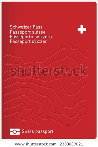 vector illustration of Swiss passport cover