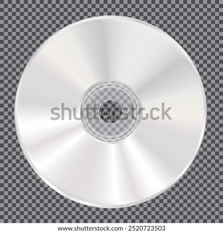 vector realistic illustration of blank DVD disc