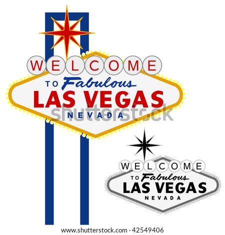vector Las Vegas sign, fully editable