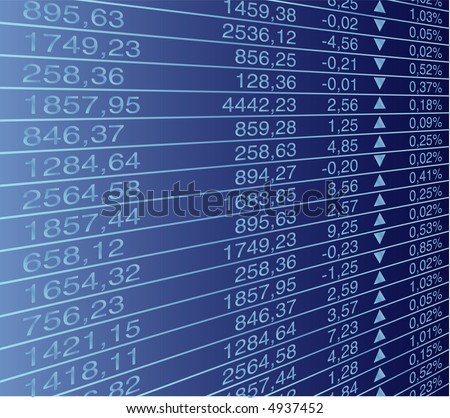 vector illustration of quotes at the stock exchange