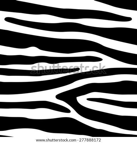 Vector illustration of animal seamless pattern- zebra. Solid colors used, no gradients.