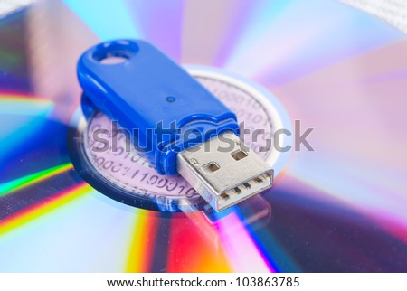 USB disk with DVD on binary code