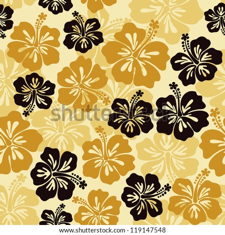 Seamless Pattern With Hibiscus Flower Seamless Hibiscus Flower Background Hawaiian Pattern Stock Images Page Everypixel