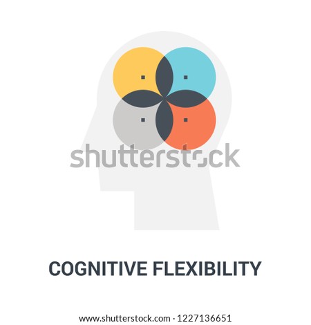 Abstract vector illustration of cognitive flexibility icon concept