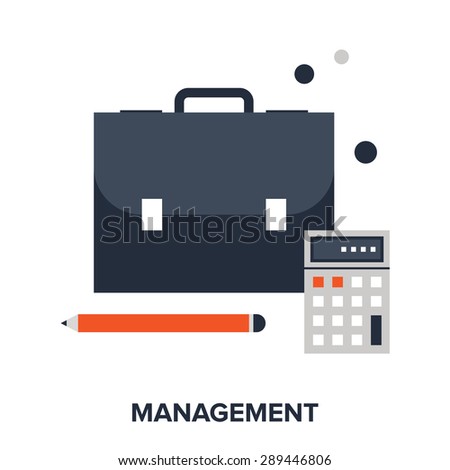 Abstract vector illustration of management flat design concept.