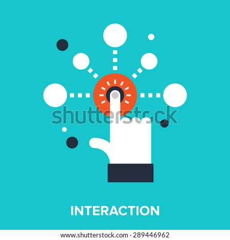 Abstract vector illustration of interaction flat design concept.
