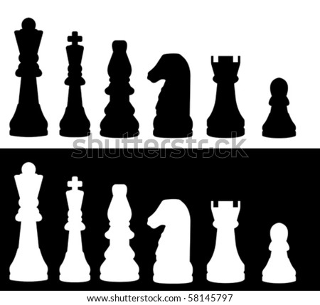 Illustrated Chess Pieces. Stock Vector Illustration 58145797 : Shutterstock