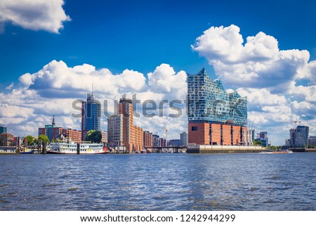 Similar – Image, Stock Photo Hamburg HafenCity by night