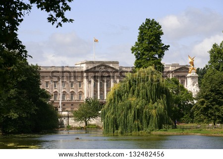 London, England, Buckingham Palace from St. James\'s Park