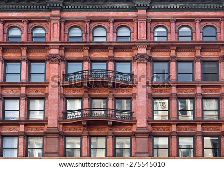 New York, ornate building facade