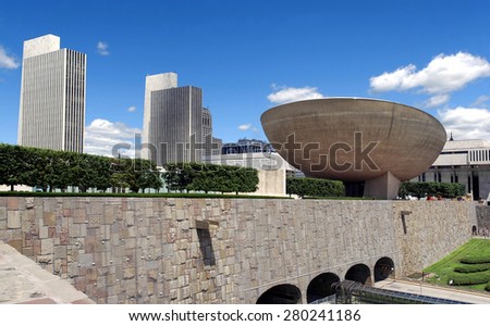 ALBANY, NY - JULY 2008:  Empire State Plaza is an impressive array of government buildings, constructed at great cost when the state government was less concerned with expenditure restraint.