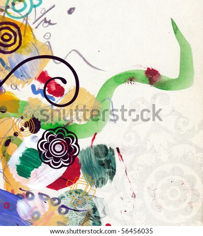 abstract background, color painted graffiti