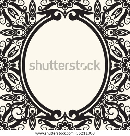 Ornate Floral Page Design, Vector Image - 55211308 : Shutterstock