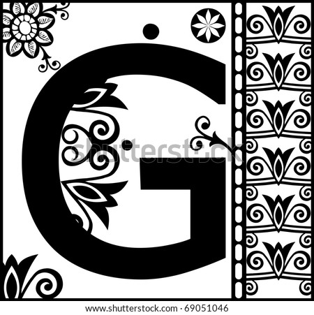 Ornamental Abc, Decorative Letter G Stock Photo 69051046 : Shutterstock