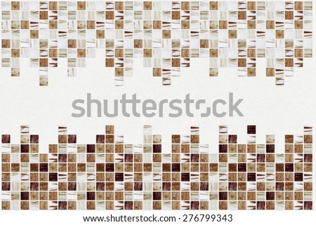 small colored square tiles, decorative mosaic