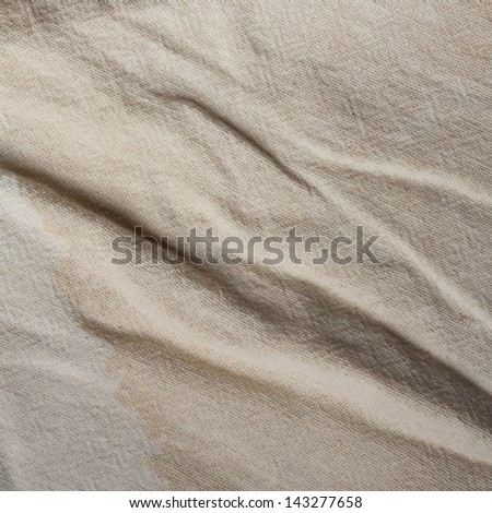 Crumpled Beige Clothes Texture, Background