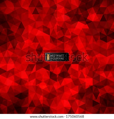 Red Stained-Glass Vector Background