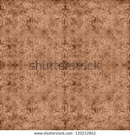 Vintage Brown Tapestry Pattern