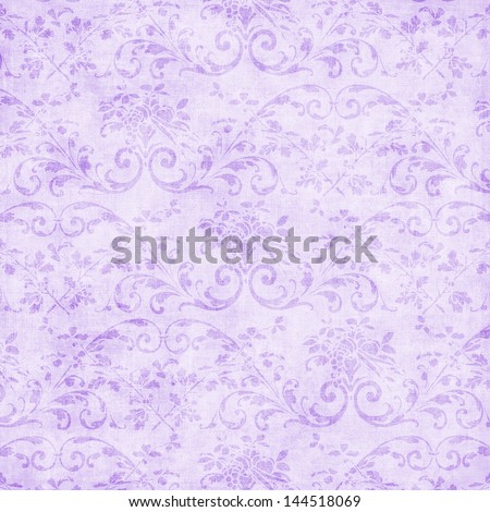 Vintage Pastel Purple Floral Tapestry