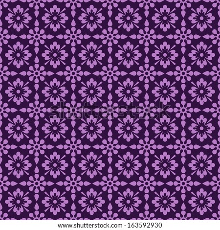 Seamless Abstract Purple Floral Pattern