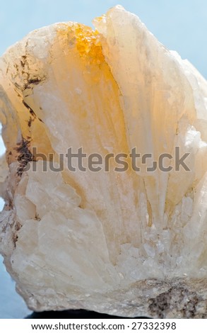 Crystal rock salt isolated on white background