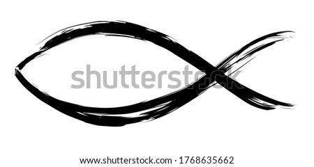 An illustration of a christian symbol fish